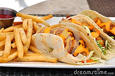 Fish Tacos Stock Photo