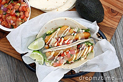 Fish Tacos Stock Photo