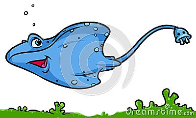 Fish torpedo joke parody cartoon Cartoon Illustration