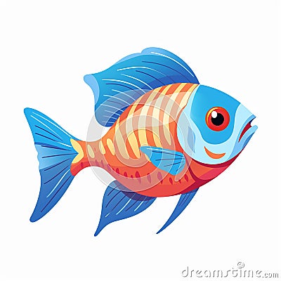 Fish vector art northern pike silhouette color goldfish aquarium blue fish color tetra yellow tail guppy cuisine Stock Photo