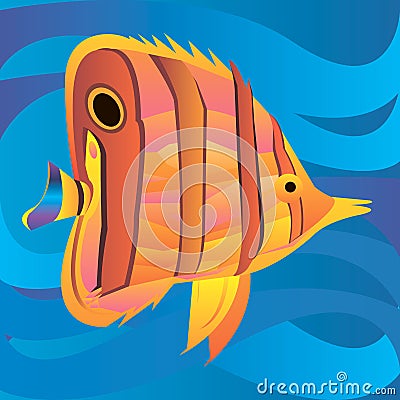 Fish vector underwater sea ocean illustration Vector Illustration