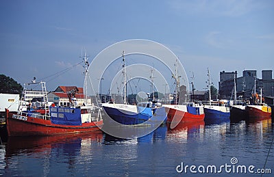 Fishboats in harbour Editorial Stock Photo