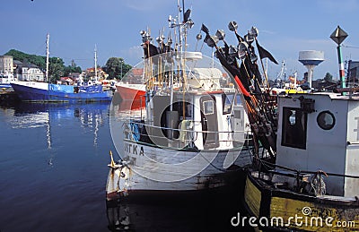 Fishboats in harbour Editorial Stock Photo