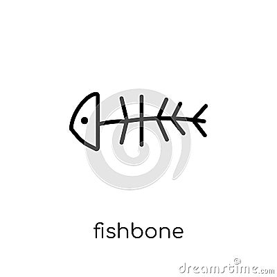 Fishbone icon from collection. Vector Illustration