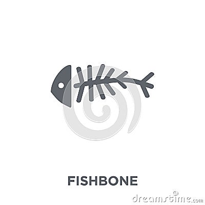 Fishbone icon from collection. Vector Illustration