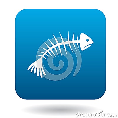 Fishbone icon in simple style Stock Photo