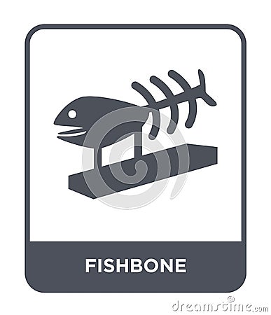 fishbone icon in trendy design style. fishbone icon isolated on white background. fishbone vector icon simple and modern flat Vector Illustration