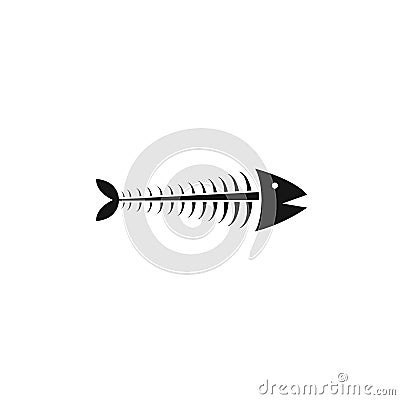 Fishbone vector icon illustration Vector Illustration