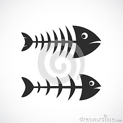 Fishbone frame vector icon Vector Illustration