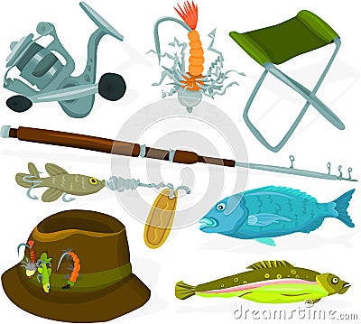 Fisher set Vector Illustration