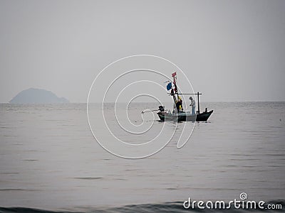 Fisherboat at Hua Hin Editorial Stock Photo