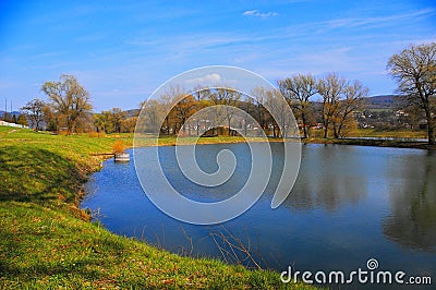 Fisheries pond Stock Photo