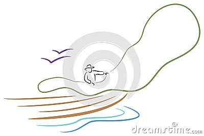 Fisherman Vector Illustration