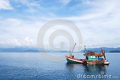 Fisherman boat Stock Photo