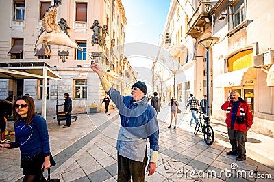 Fisherman in Croatia Editorial Stock Photo