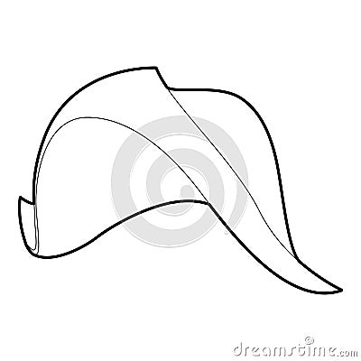 Fisherman hat icon , outline style Vector Illustration
