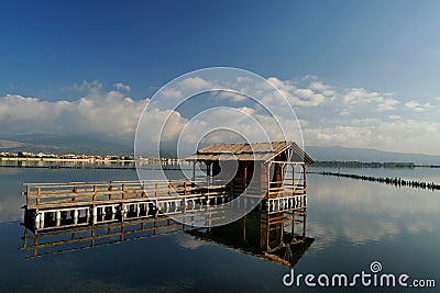 Fisherman hut - Messolonghi, Greece Stock Photo