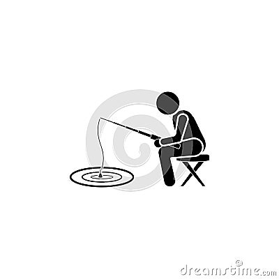 Fisherman icon symbol sign Stock Photo