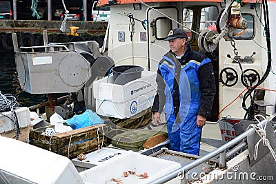 Fisherman at the port. Stavanger. Rogaland county. Norway Editorial Stock Photo