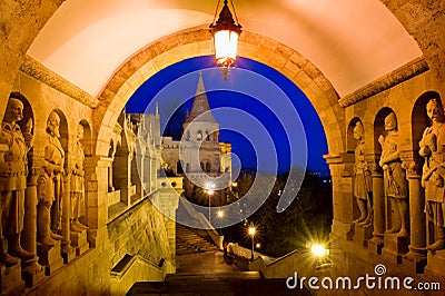 The Fisherman's Bastion in Budapest, Hungary Stock Photo