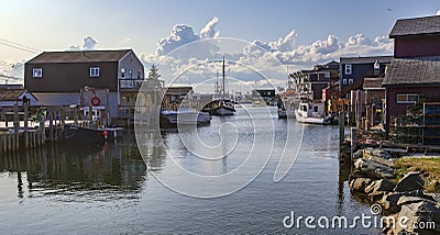 Fisherman`s Cove, Nova Scotia Editorial Stock Photo