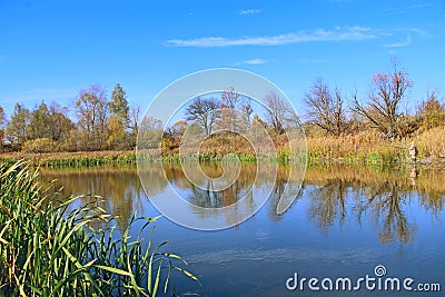 Fisherman standing on riverside and trying to catch fish. Male hobby. Recreation Stock Photo