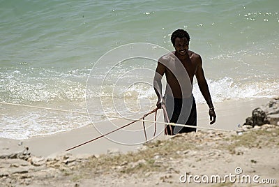 Fisherman, Stone Town, Zanzibar, Tanzania Editorial Stock Photo