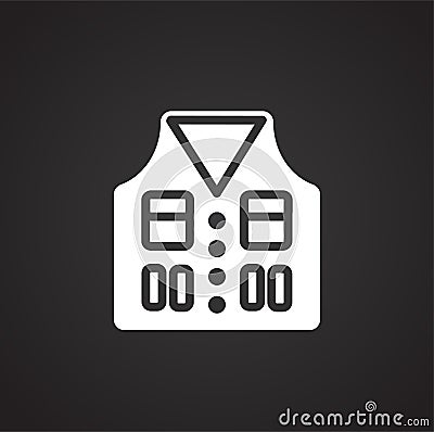 Fisherman vest icon on black background for graphic and web design, Modern simple vector sign. Internet concept. Trendy symbol for Vector Illustration