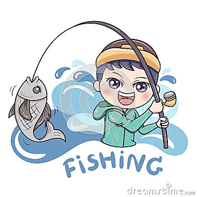 Fisherman_vetor_1 Vector Illustration