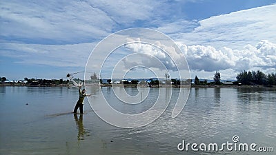 A Fisherman Editorial Stock Photo