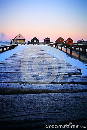 fishermans houses Stock Photo