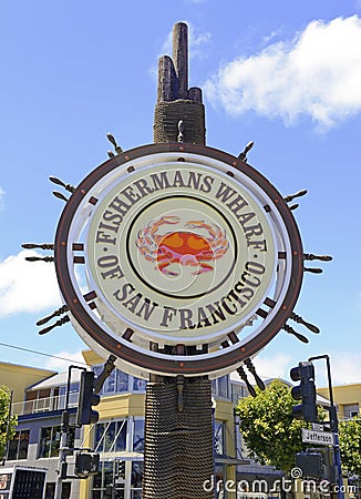 Fishermans Wharf, in San Francisco, California Editorial Stock Photo