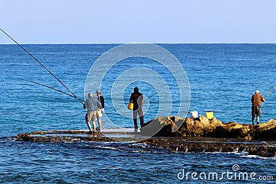 Fishermen on the beach Editorial Stock Photo
