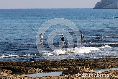 Fishermen on the beach Editorial Stock Photo