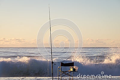 Fishermen Charit at Sunrise Stock Photo
