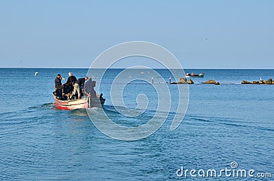 Fishermen going fishing Editorial Stock Photo