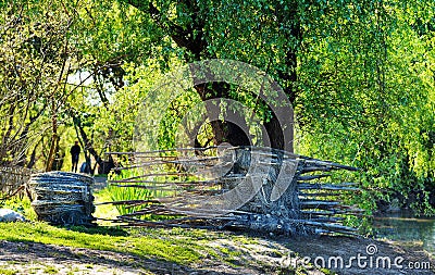 Fishermen place in Danube delta Stock Photo