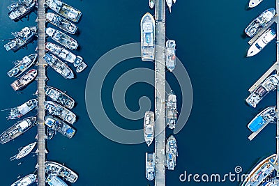 Fishermen`s Terminal Dock in Seattle Washington Stock Photo