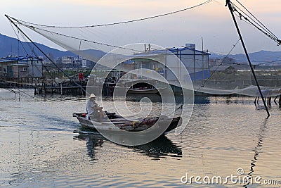 Fishermen sail Editorial Stock Photo