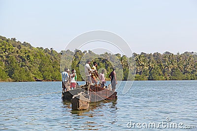 Fishermens from Goa Editorial Stock Photo
