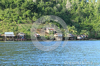 Fishers village on island Gam Stock Photo