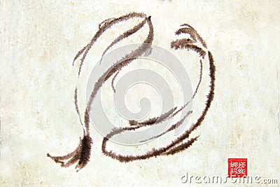 Fishes are in Chinese style Stock Photo