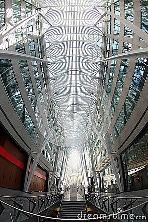 Fisheye view of BCE Place Editorial Stock Photo