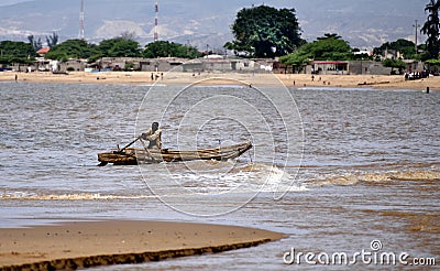 Fishing in Angola. Benguela Editorial Stock Photo