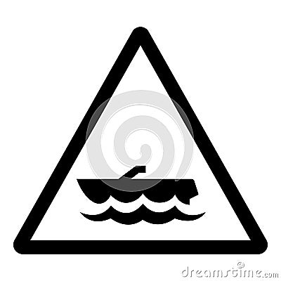 Fishing Area Symbol Sign ,Vector Illustration, Isolate On White Background Label. EPS10 Vector Illustration