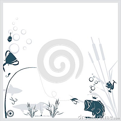 Fishing background Vector Illustration