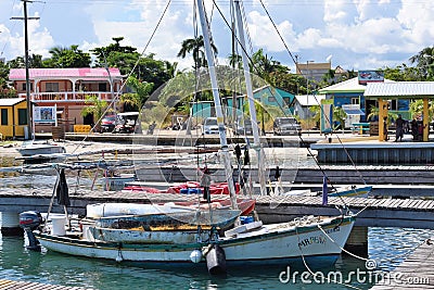 Fishing in Belize. Editorial Stock Photo