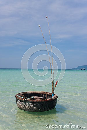 Fishing boat in Cambodian island Koh Rong Stock Photo