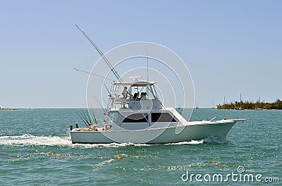 Fishing boat in Florida Keys Editorial Stock Photo