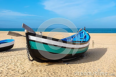 Fishing boat. Nazare, Portugal Stock Photo